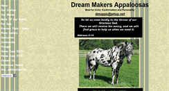Desktop Screenshot of dreammakersappaloosas.com